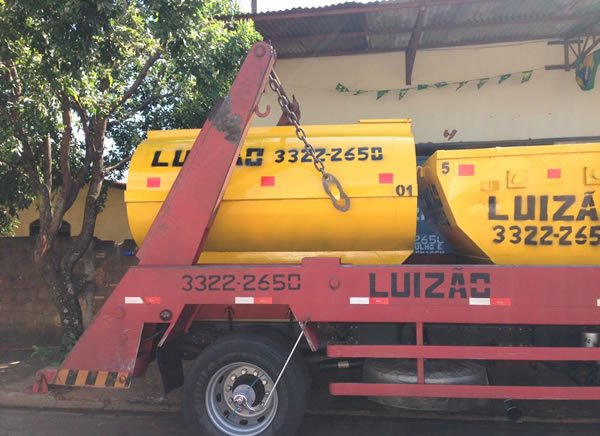 Locação de tanque de água para iniciar obras